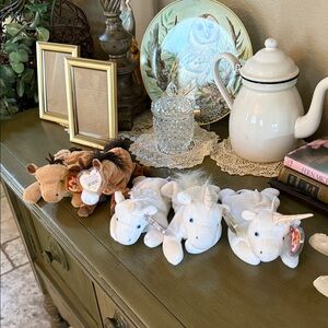 Lot of 5. 2 horses and 3 unicorns. Never played with. With tag protectors.